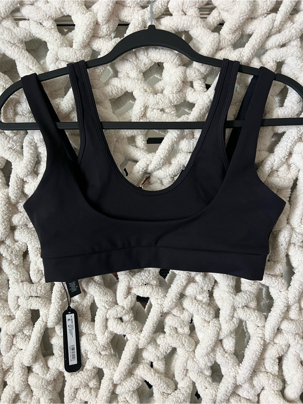 NIKE SKIMS DOUBLE STRAP SCOOP BRA NWT - OBSIDIAN